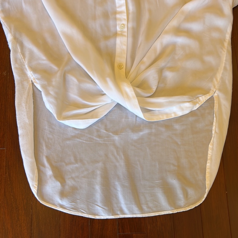 Bcbgeneration White Short Sleeved Buttoned Blouse - image 4